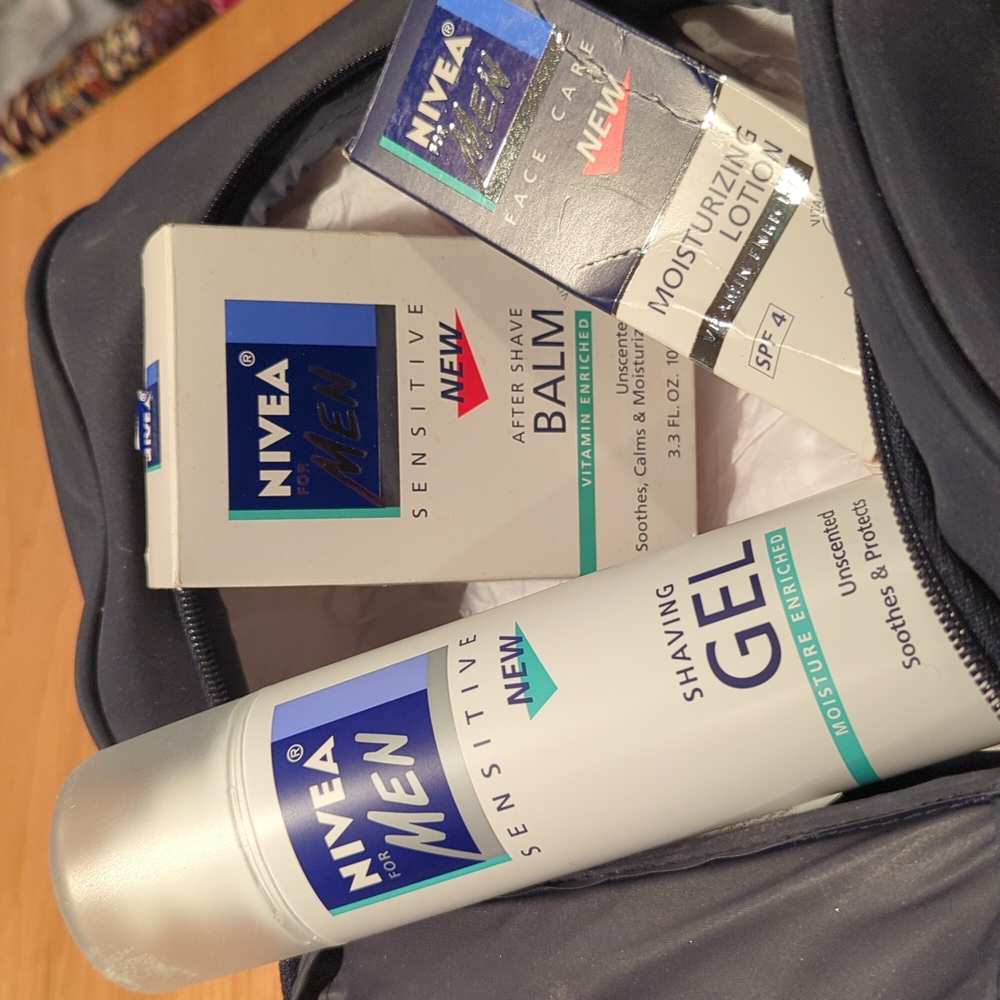 Men's Nivea Dopp kit toiletry bag  filled with Nivea men's products. - Picture 3 of 4